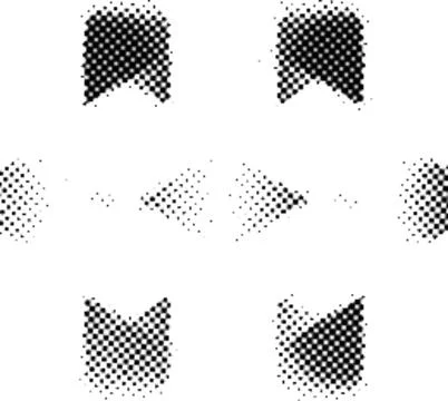 Printing Halftone Vector Elements for Prepress and Offset Production Dot Pa.. Illustrazione stock