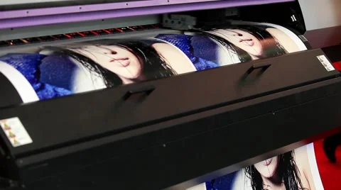 Printing head close up process in printing lab Stock Footage 53807467