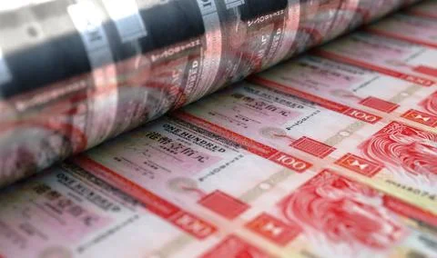 Printing Hong Kong Dollar Notes イラスト素材