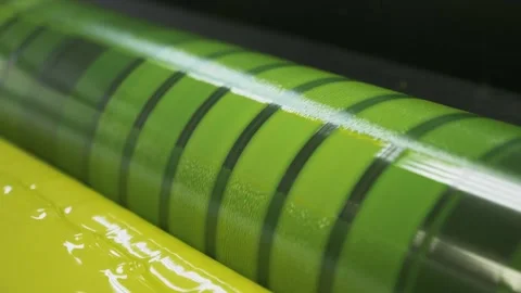 Printing house. Containers with paint. Stock Footage 188164499