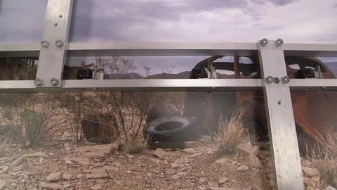 Printing house machine at work. Colors print Top view Stock Footage 90993238