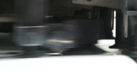 Printing house. Typography. Part of the printing machine. Stock Footage 62348286