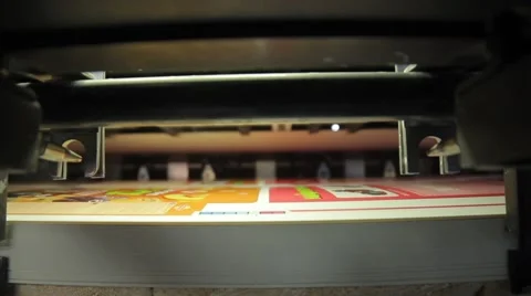 Printing house. Typography. Part of the printing machine. Stock Footage 62348293