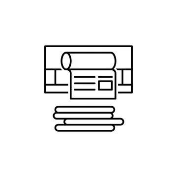 Printing icon. Element of news thin line icon Stockillustratie