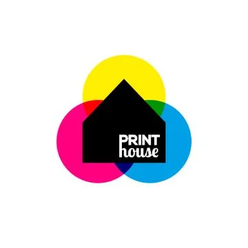 Printing icon print-house ink symbol design Stock Illustration
