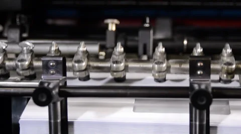 Printing industry, machinery Vídeo Stock 33579081