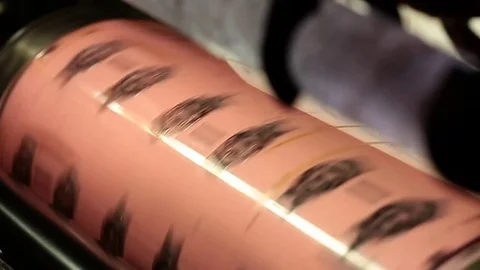 Printing labels Stock Footage 77053143