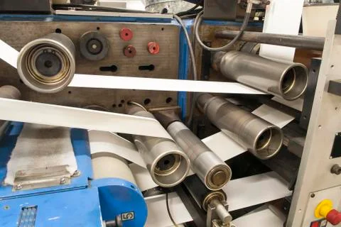 Printing labels on Label Printing machine Stock-Fotos