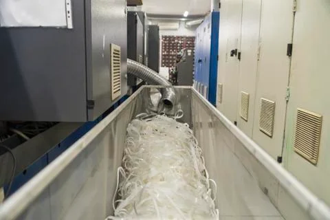 Printing labels on Label Printing machine Stock Photos