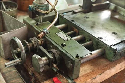 Printing labels on offset machine Stock Photos