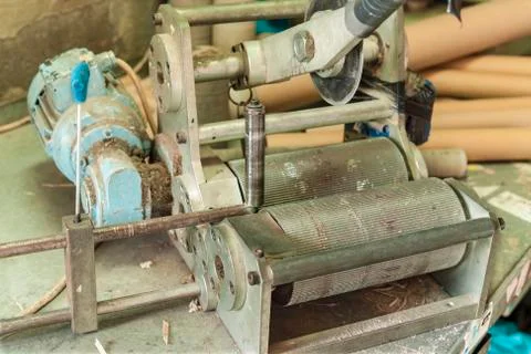 Printing labels on offset machine Stock Photos