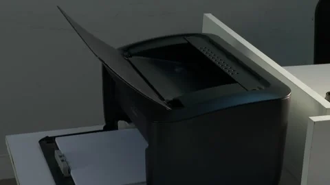 Printing a letter with machine 1 Stock Footage 308313311