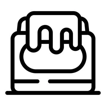 Printing machine applying glue or ink on paper Stock Illustration