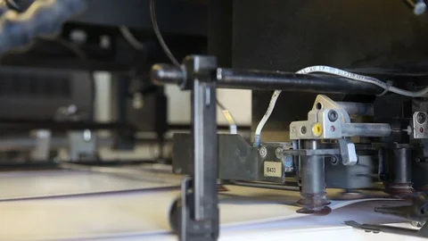 Printing Machine close up Stock Footage 94325648