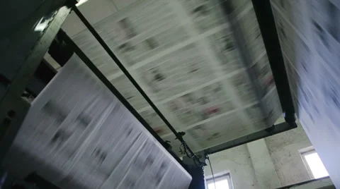 Printing machine, hit set speed roto offset print press Stock Footage 39238438