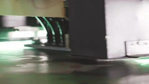 Printing machine image at the factory Stock Footage 105369271