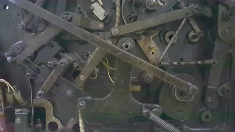 Printing machine operation Stock Footage 145295773