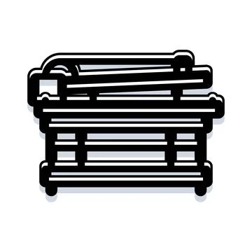 Printing machine processing paper in manufacturing industry Illustrazione stock