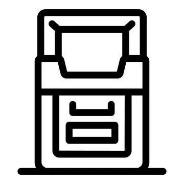 Printing machine processing sheets with ink cartridges inside 스톡 일러스트