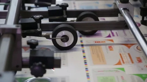 Printing machine in progress Vídeo Stock 81814356