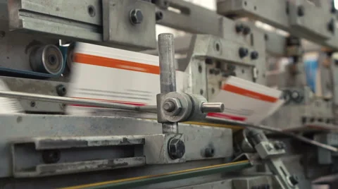 Printing machine at work 2 Vídeo Stock 67454667