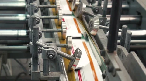 Printing machine at work 5 Vídeo Stock 67454573