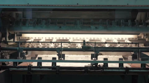 Printing machine at work 6 Vídeo Stock 67454905