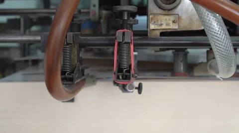 Printing machine at work Vídeo Stock 67455343