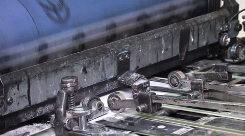 Printing machine working Stock Footage 45451740