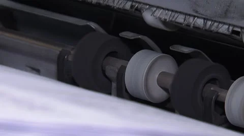 Printing machine working Stock Footage 45452421