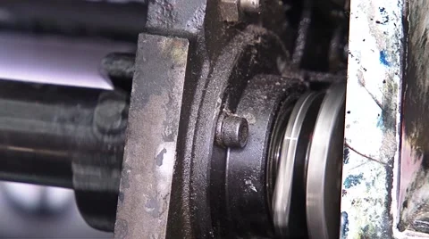 Printing machine working Stock Footage 45452495