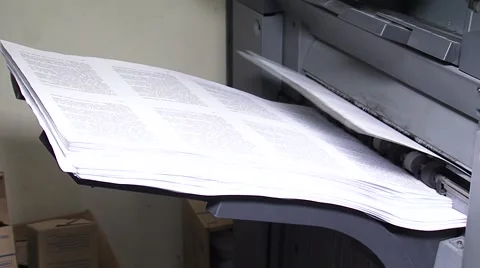 Printing machine working Stock Footage 45452651