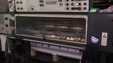 Printing machine working Stock Footage 45452969