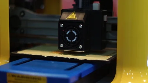 Printing on a modern 3d printer Stock Footage 87135803