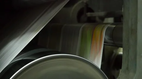 Printing Newspaper, Close Up Stock Footage 41414245