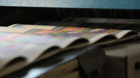 Printing newspaper, ready for folding Stock Footage 23379202