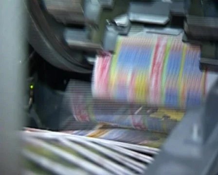 Printing newspapers 5 Stock Footage