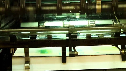 Printing of newspapers Stock Footage 79302094