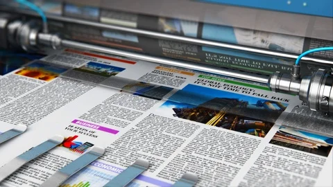 Printing newspapers in typography 動画素材 95624778
