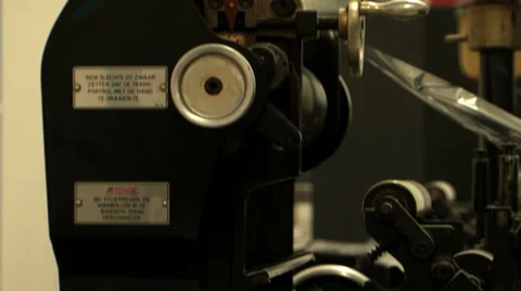 Printing office old press zoom Stock Footage 30437288