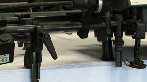 Printing office, paper feed Stock Footage 30435142