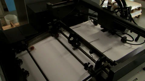 Printing office, paper feed Stock Footage 30435232