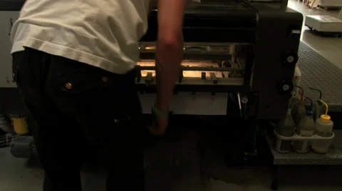 Printing office, paper feed Stock Footage 30436522
