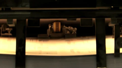 Printing office, paper feed Stock Footage 30436813