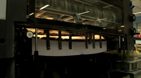 Printing office press machine Stock Footage 30434883