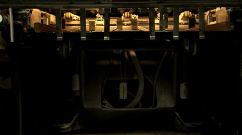 Printing office, press machine Stock Footage 30435686