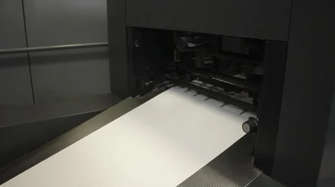 Printing Office Press Machine Stock Footage 68683603