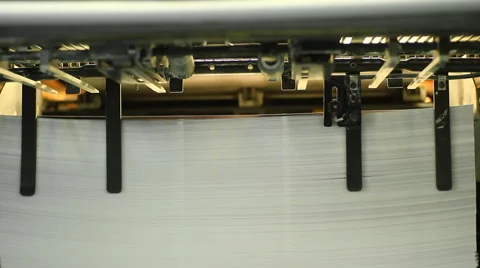 Printing Office Press Machine Stock Footage 68683627