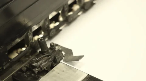 Printing Office Press Machine Stock Footage 68683647