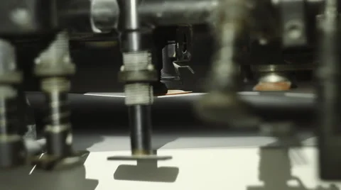 Printing Office Press Machine Stock Footage 68683690